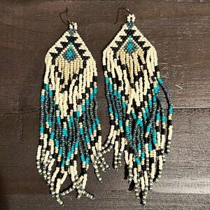 Gorgeous one of a kind beaded earrings